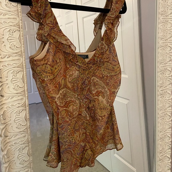 EUC Ralph Lauren 100% Silk Blouse - Picture 2 of 8